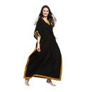 Cotton Tie-Up Waist Kaftan | Black