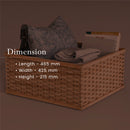 Bamboo Basket | Square | Beige | 46.5X 42.5 X 21.5cm