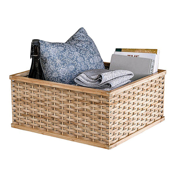 Bamboo Basket | Square | Beige | 46.5X 42.5 X 21.5cm