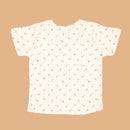 Cotton Kurta Shirt for Kids | Floral Printed | Pink & White