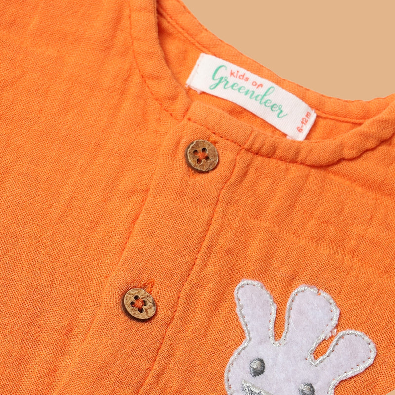 Cotton Shirt for Kids | Orange