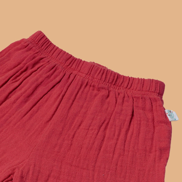 Cotton Shorts for Kids | Nobel Red