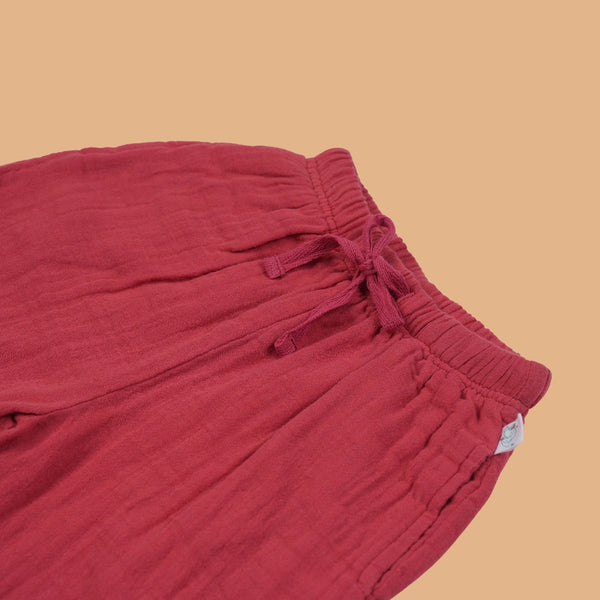 Cotton Shorts for Kids | Nobel Red