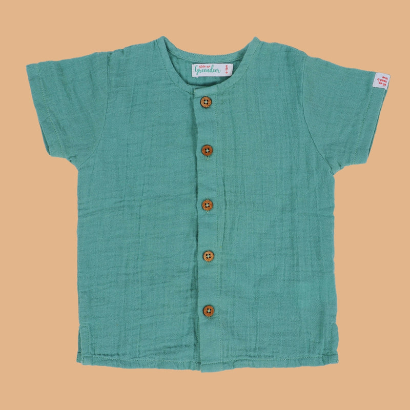 Cotton Shirt for Kids | Green