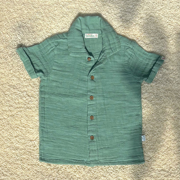 Cotton Collar Shirt for Kids | Sea Weed