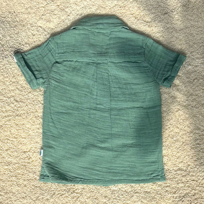 Cotton Collar Shirt for Kids | Sea Weed