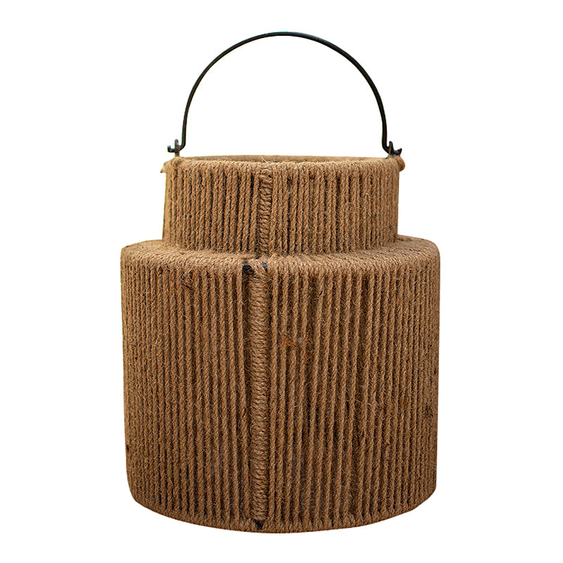 Iron & Jute Hanging Lamp | Beige | Small