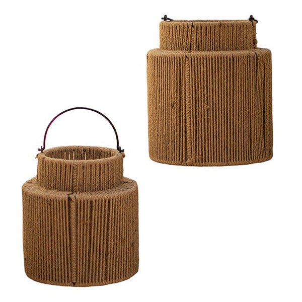 Iron & Jute Hanging Lamp | Beige | Small