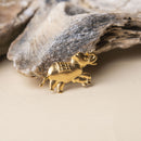 Brass Toned Elephant Brooch