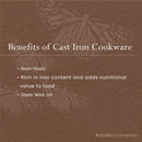 Cast Iron Cookware | Raised Edge Pan.