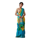 Festive Wear | Pure Linen Ombre Saree | Yellow & Blue