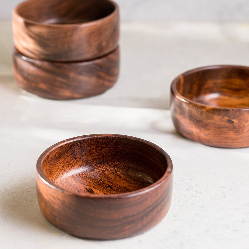 Wooden Bowl | Mango Wood | Brown | Set of 2