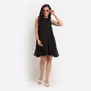 Tencel Mini Black Dress