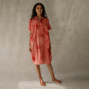 Organic Cotton Shirt Dress | Natural Dyed | Pink