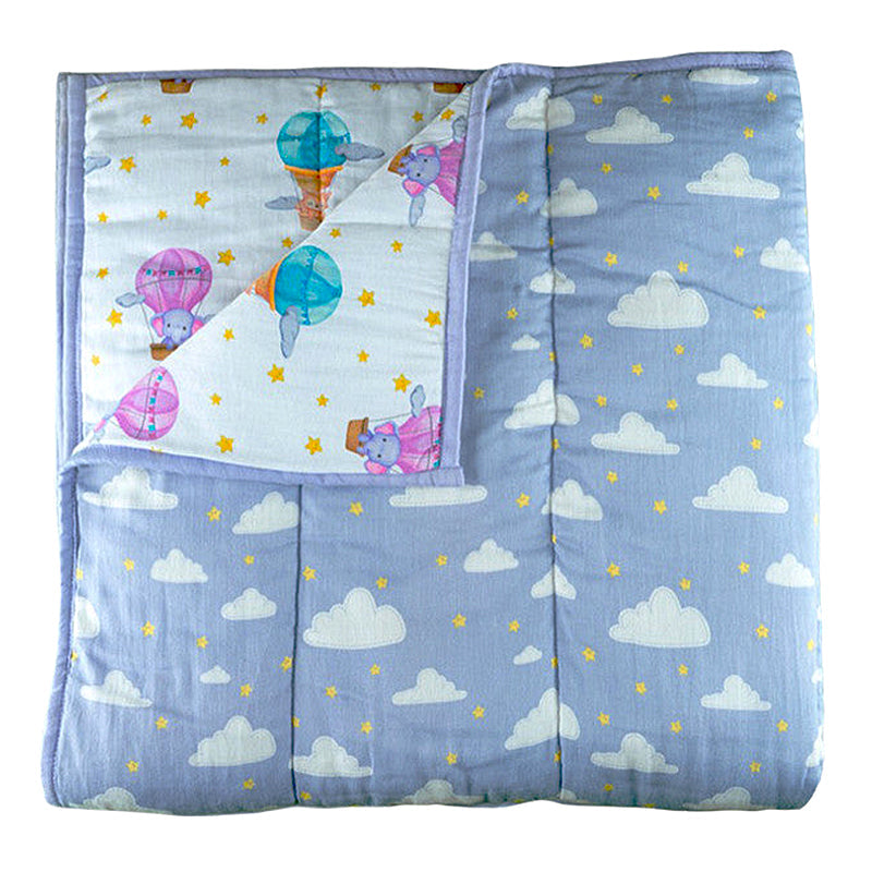 Organic Cotton Cozy Baby Quilt | Purple