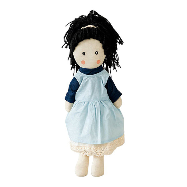 Cotton Rag Doll for Kids | Soft Toy | Black & Blue