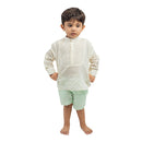 Linen Co Ord Set for Boys | White