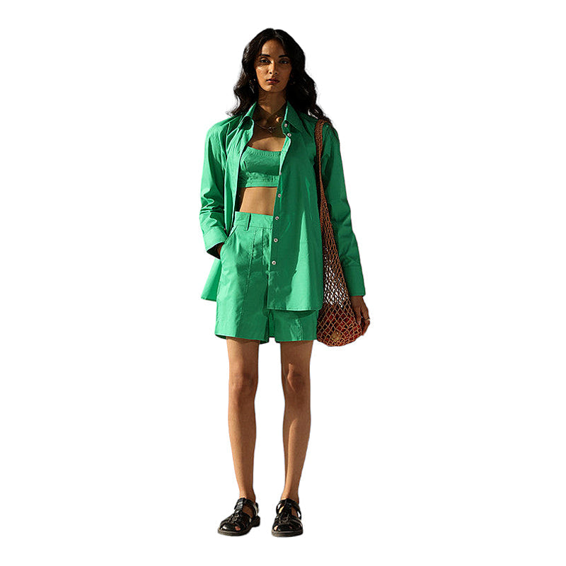 Shirts for Women | Cotton Shirt | Oversized Shirt | | Green