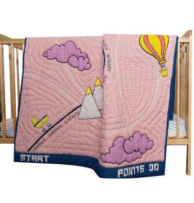Cotton Quilt for Kids | Summer AC Blanket | Pink