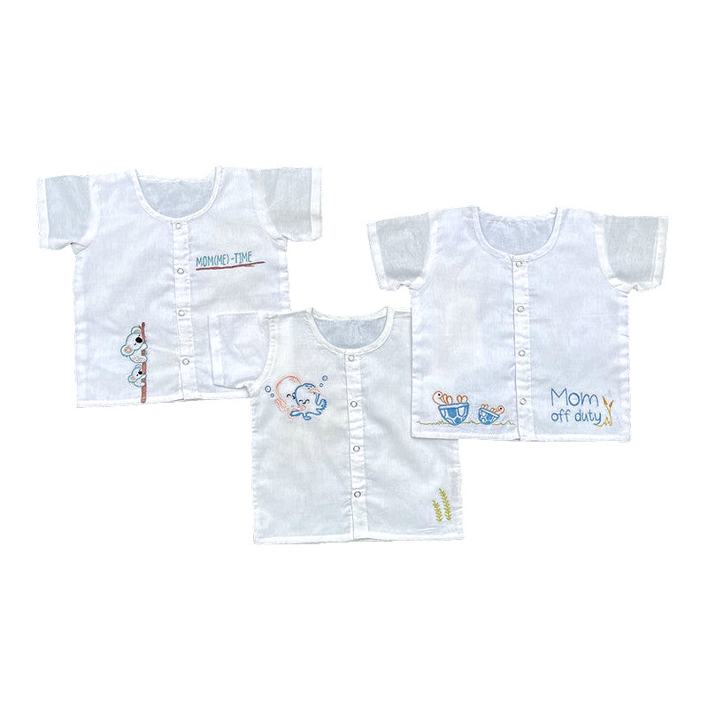 Cotton Jabla for Kids | White | Set of 3