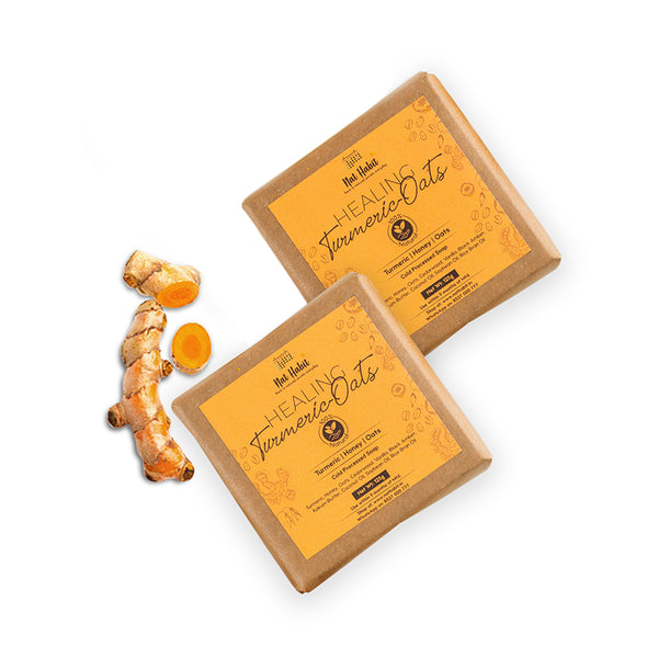 Nat Habit Healing Turmeric Soap | Natural & Ayurvedic | 125 g | Pack of 2