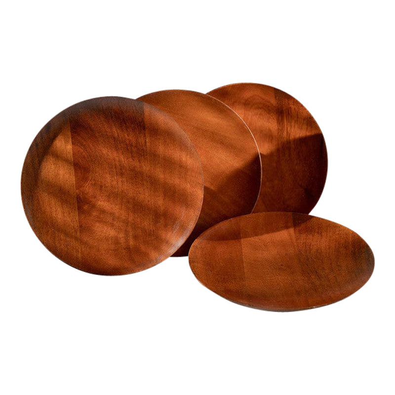 Wooden Plates | Brown | Set of 4