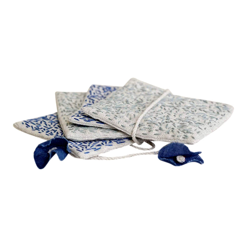 Linen Coasters | Set of 4 | Blue