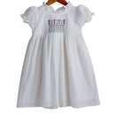 Birthday Dress| Cotton Dress for Girls | Embroidered | White