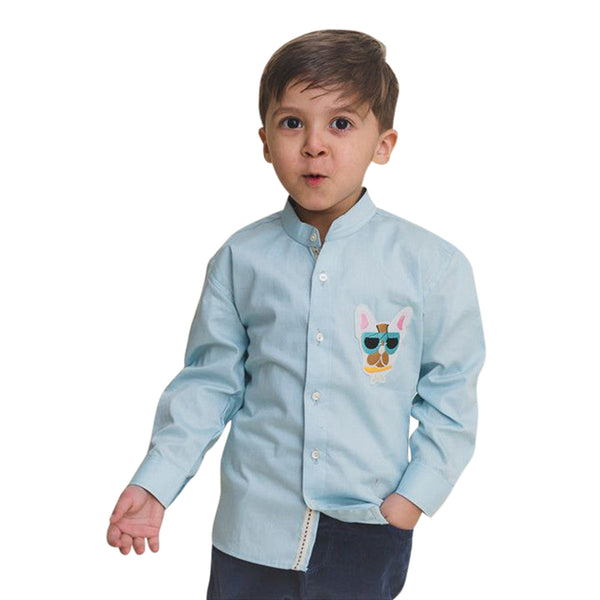 Birthday Outfits | Cotton Shirt for Boys | Powder Blue