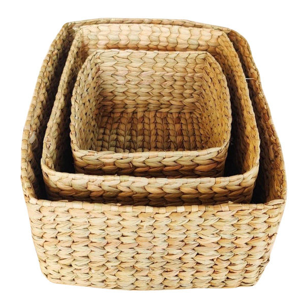 Storage Basket | Kauna Grass | Set of 3 | 9x13 inch 8x11 inch 6x8 inch