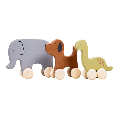 Birch and Bug Wooden Toys for Kids | Animal Roller Toy Set | Multicolour | BPA Free | Set of 3