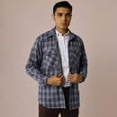 Woolen Mens Overshirt | Blue