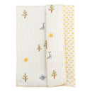 Mulmul Cotton Cozy Quilt for Kids | Reversible | Yellow & White