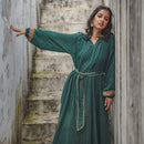 Kala Cotton Dress for Women | Hand Embroidery | Green