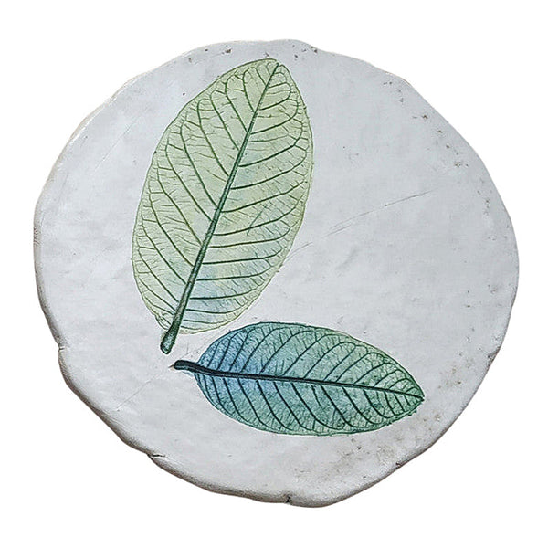 Papier Mache Coasters | Handpainted | Blue & Green | Set of 4