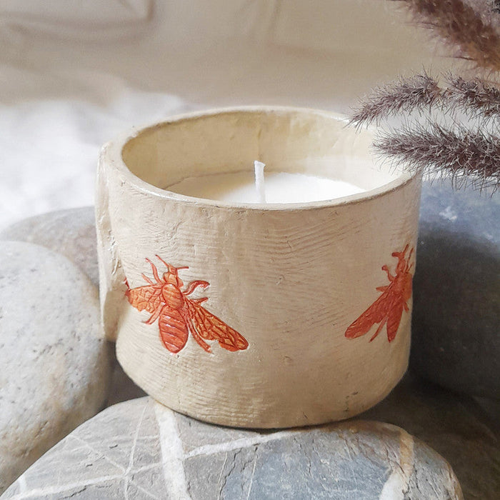 Papier Mache | Soy Wax Scented Candle | Lemongrass | Off White