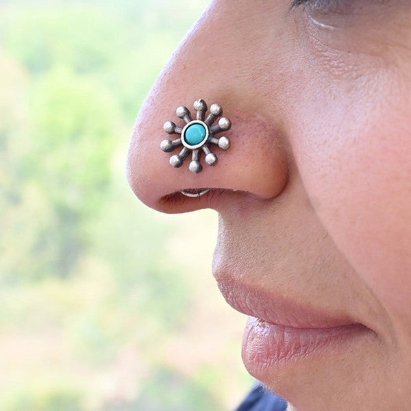 Sterling Silver Nose Pin | Wired | Sun