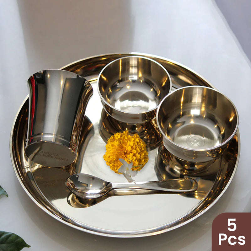 Kansa Dinner Set| Kansa Thali Set | Set of 5