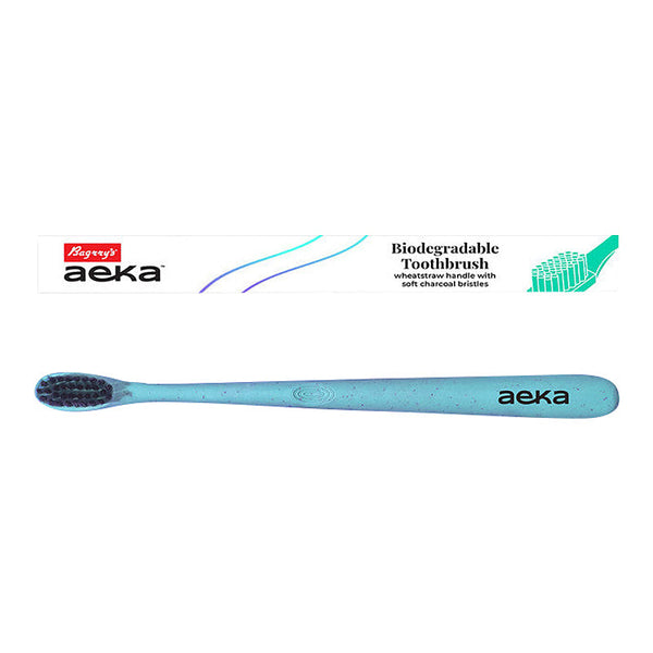 Toothbrush | Biodegradable | Wheat straw Handle | Soft Charcoal Infused Bristles | Pack of 4 (Green, Pink, White, Blue)
