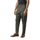 Cotton Linen Tapered Trouser | Dark Grey