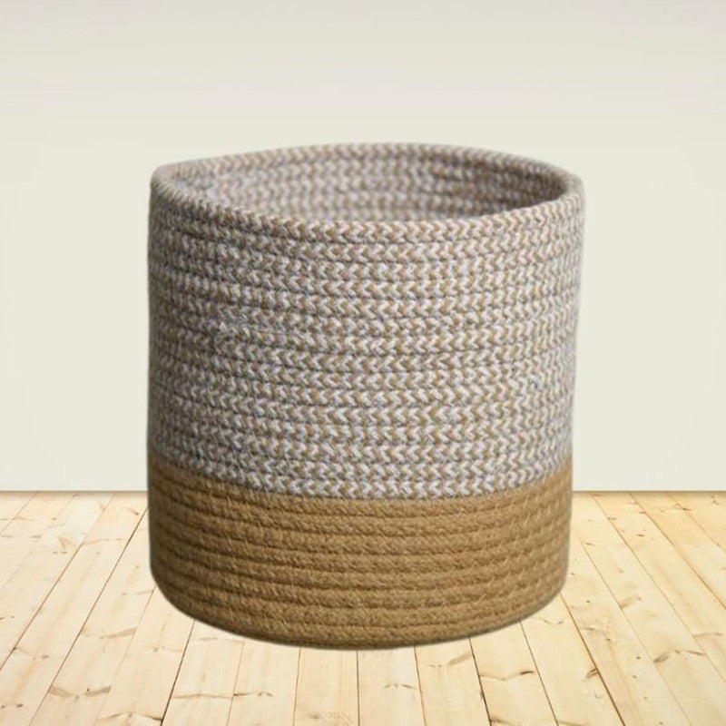 Jute Basket | Dual Tone | Brown & Beige