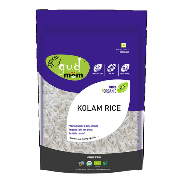 Kolam Rice | Organic | High Fibre & Boost Energy | 1 Kg