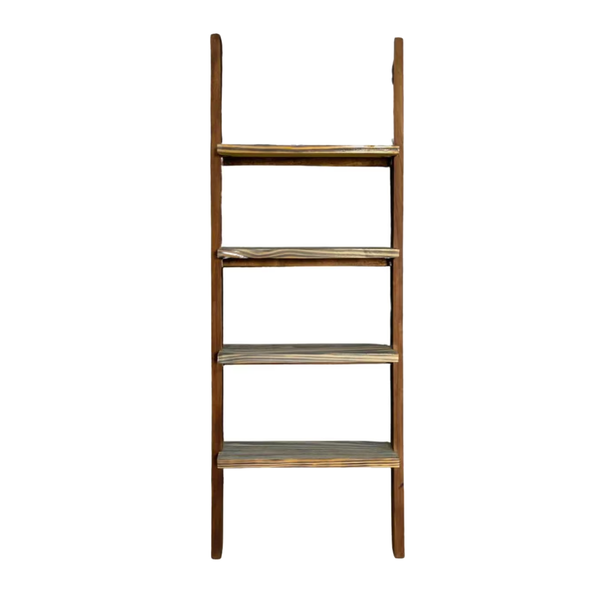 Wall Bookshelves | Ladder Shelf | Planter Stand | Brown | 16 x 4 x 42 inches