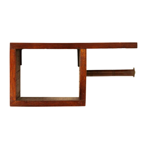 Wooden Shelf | Toilet Paper Holder | Brown