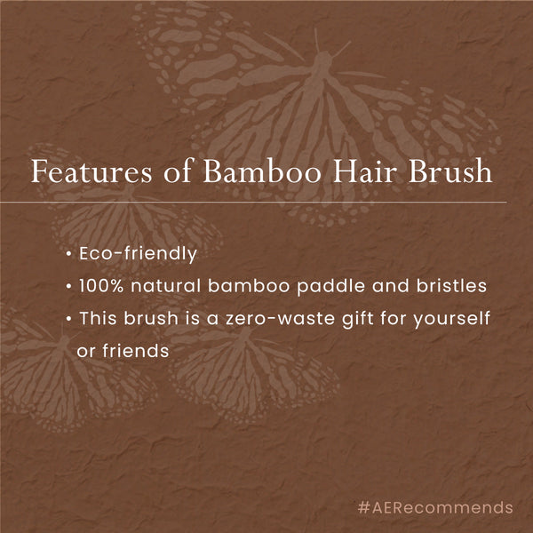 Bamboo Brush | Hair Brush | Detangling Brush | Beige