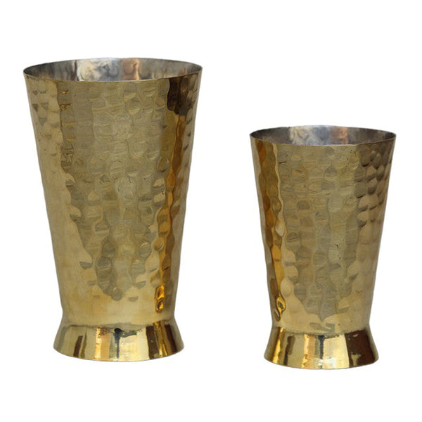 Brass Glass | Pital Glass | Hammered | Gold