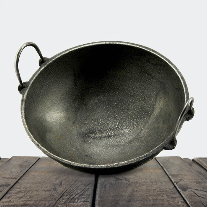 Cast Iron Kadai | Greyish Black