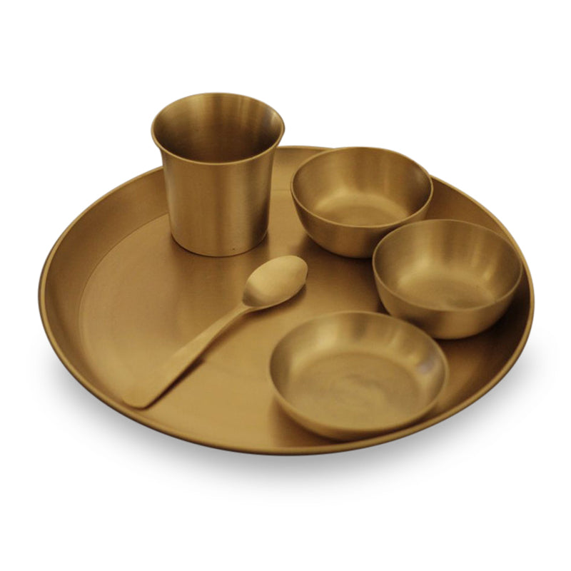 Kansa Dinner Set | Kansa Thali Set | Compact | Set of 6