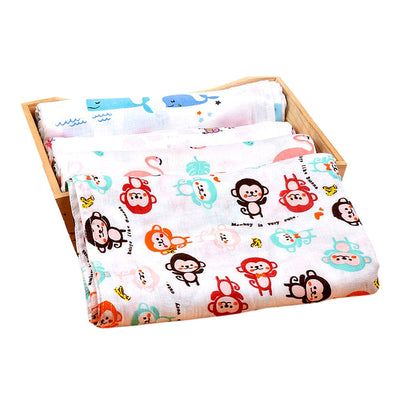 Organic Cotton Baby Swaddle | White | 100 x 100 cm | Pack of 4