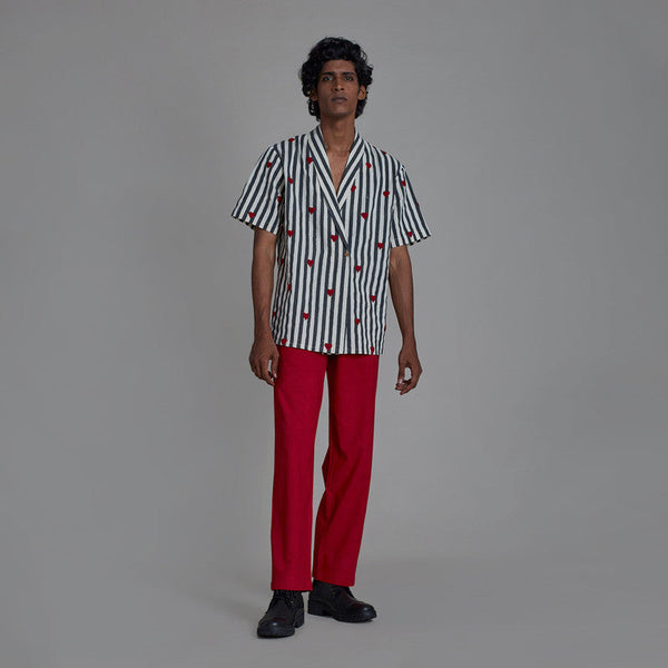 Pure Cotton Pants | Narrow Fit | Red